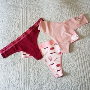3 NWT Victoria's Secret Thong String Panties XL
